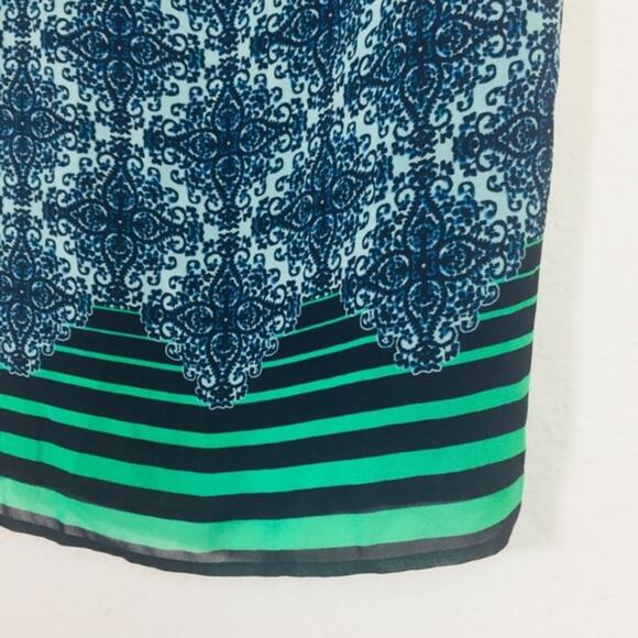 CABI Navy Tunic Cami Tank XS Diamond Print Office Business Work $68 Stripe Green - Picture 4 of 7